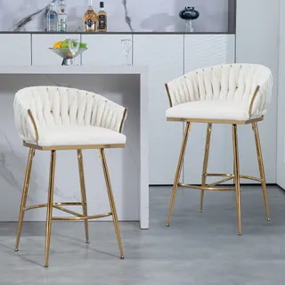 26 Counter Height Bar Stools Velvet Kitchen Island Counter Bar
