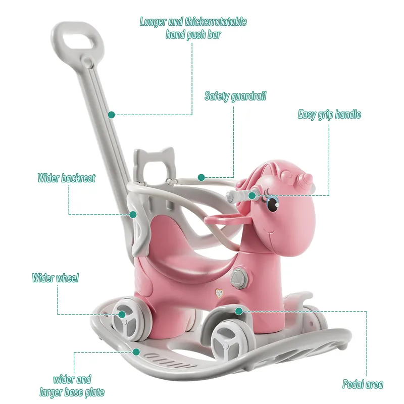 Rocking Horse for Toddlers — Balance Bike Ride on Toys with Push — photo 2