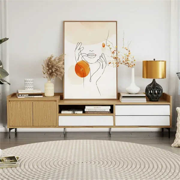 71 Entertainment Center with Drawers & Cabinet — photo 5