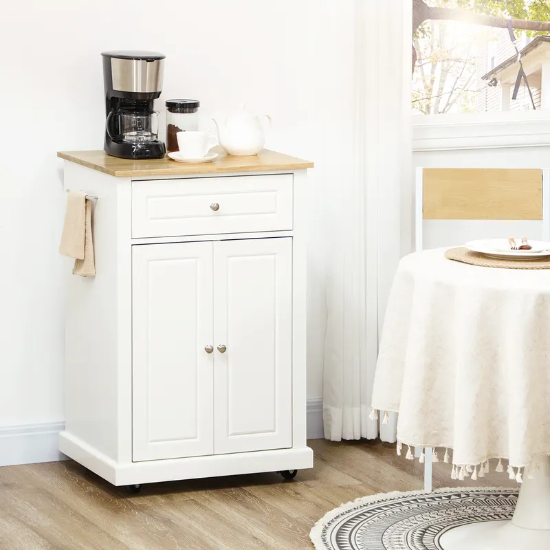 Rolling Kitchen Island Cart — Portable Serving Trolley Table — photo 7