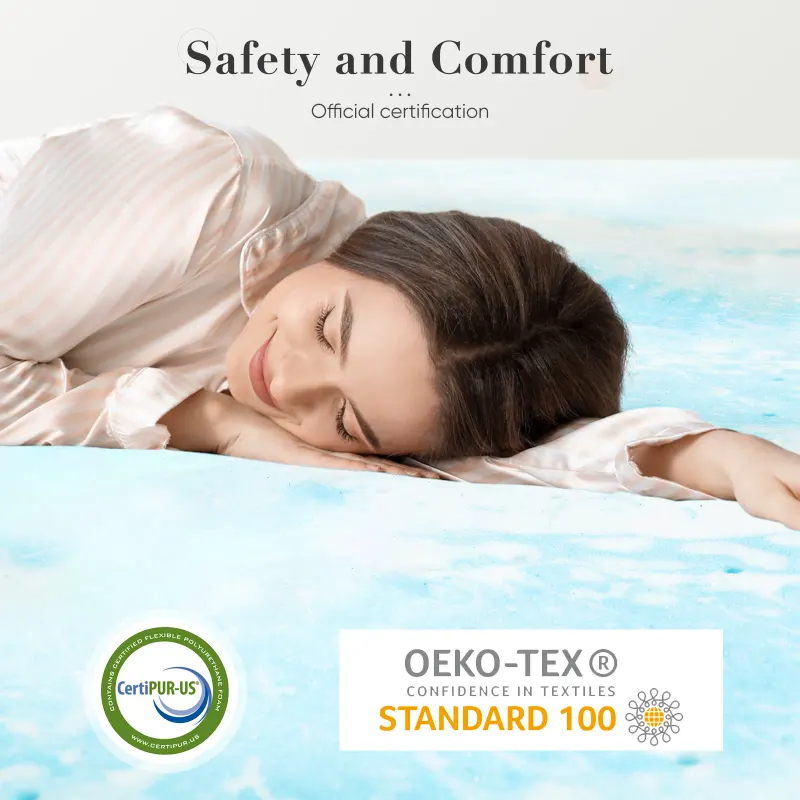 2-3 Inch Gel Memory Foam Mattress Topper Full Size Cooling — photo 5