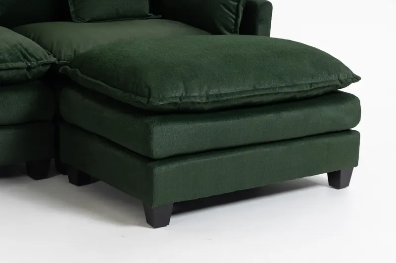 Modern 3seats with Ottoman 113.77"Sectional Sofa with Waist — photo 8