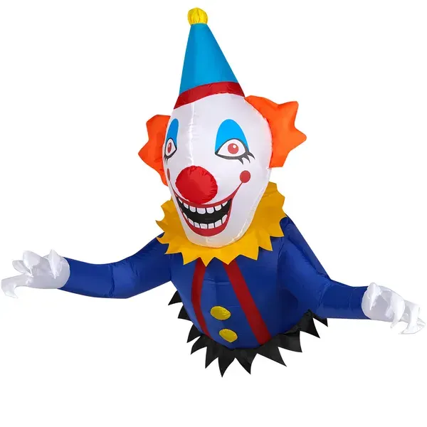 3.3 FT Halloween Inflatable Clown Broke Out From Window Outdoor — photo 5