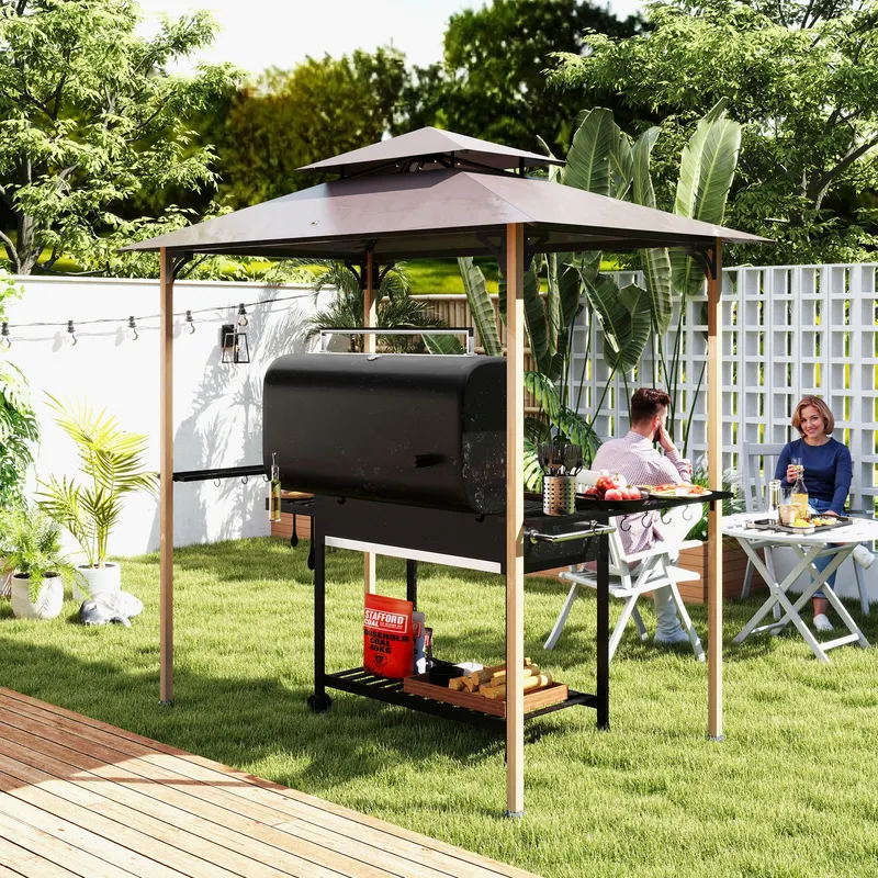 Grill Gazebo — Double Tiered Barbecue Grill Gazebo Shelter — photo 4