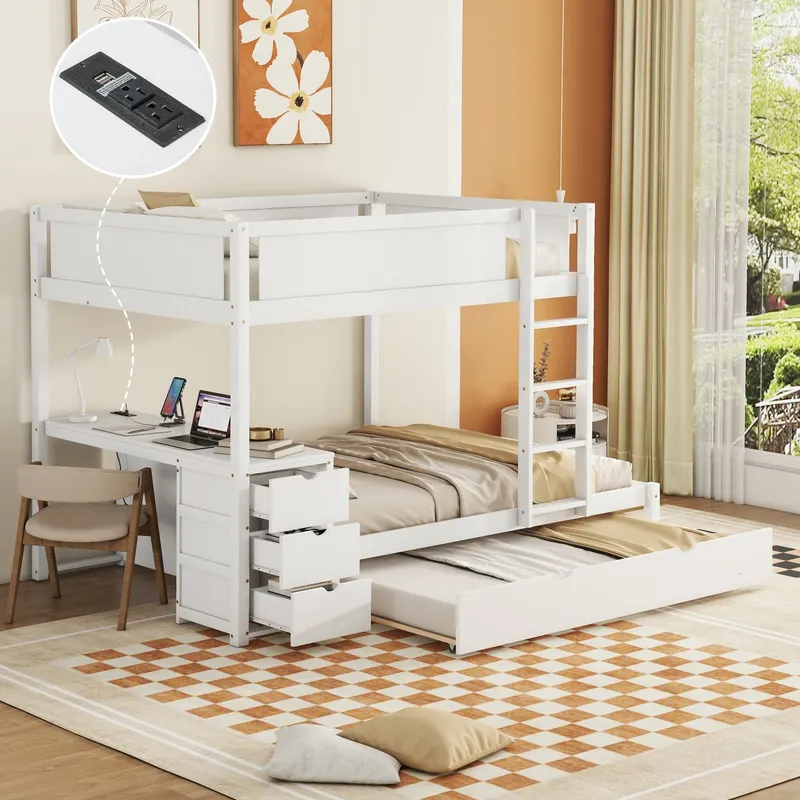 Full-over-full Bunk Bed with Twin Size Trundle β photo 5