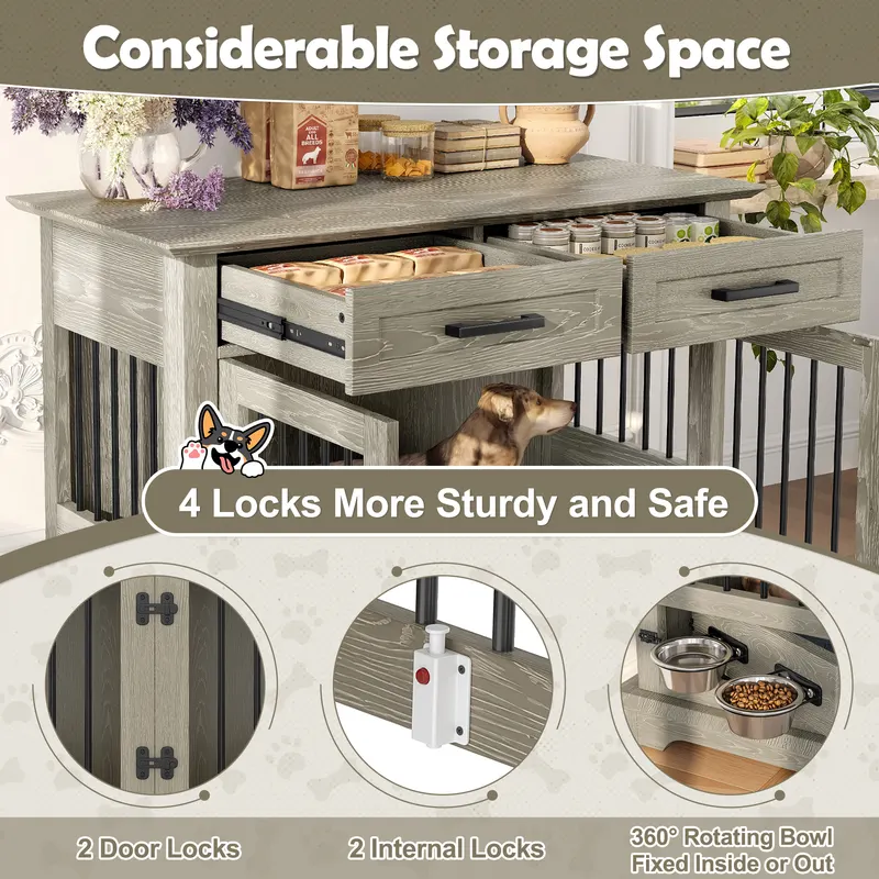 44.48 Large Dog Crate Furniture — photo 4