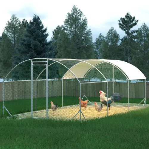 Large Chicken Coop Metal Chicken Run with Waterproof and Anti-UV — photo 7