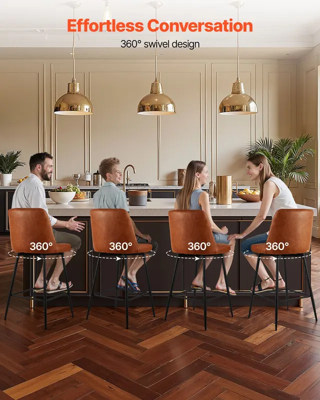 Bar Stool Set of 2 β 27 Inch Counter Height Swivel Stools β photo 2