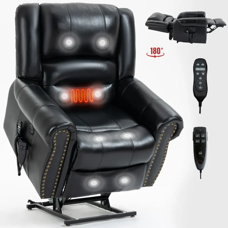 Power Lift Recliner Chair Heat Massage Dual Motor Infinite