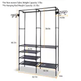 Metal Garment Rack Shoe Clothing Organizer Shelves Freestanding — photo 6