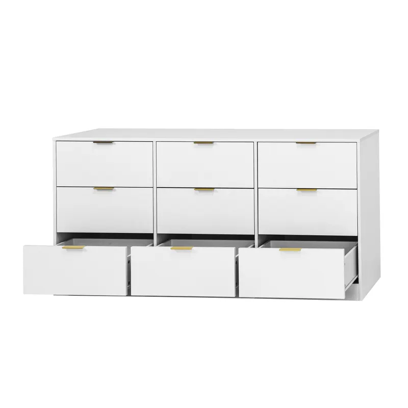 White 9 Drawer Dresser — 63 Large Deep Chest of Drawers — photo 4