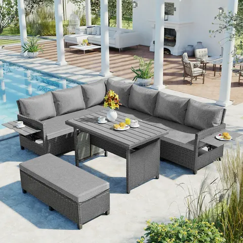 5-Piece Outdoor Patio Rattan Sofa Set