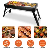 Foldable Charcoal BBQ Grill Stainless Steel Grill Net Easy Setup — photo 2