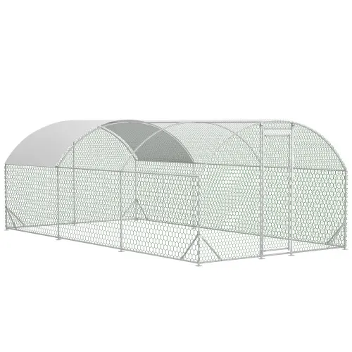 Large Chicken Coop Metal Chicken Run with Waterproof and Anti-UV — photo 6