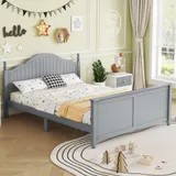 Full Size Bed for Kids — Wood Full Platform Bed with Headboard — photo 2