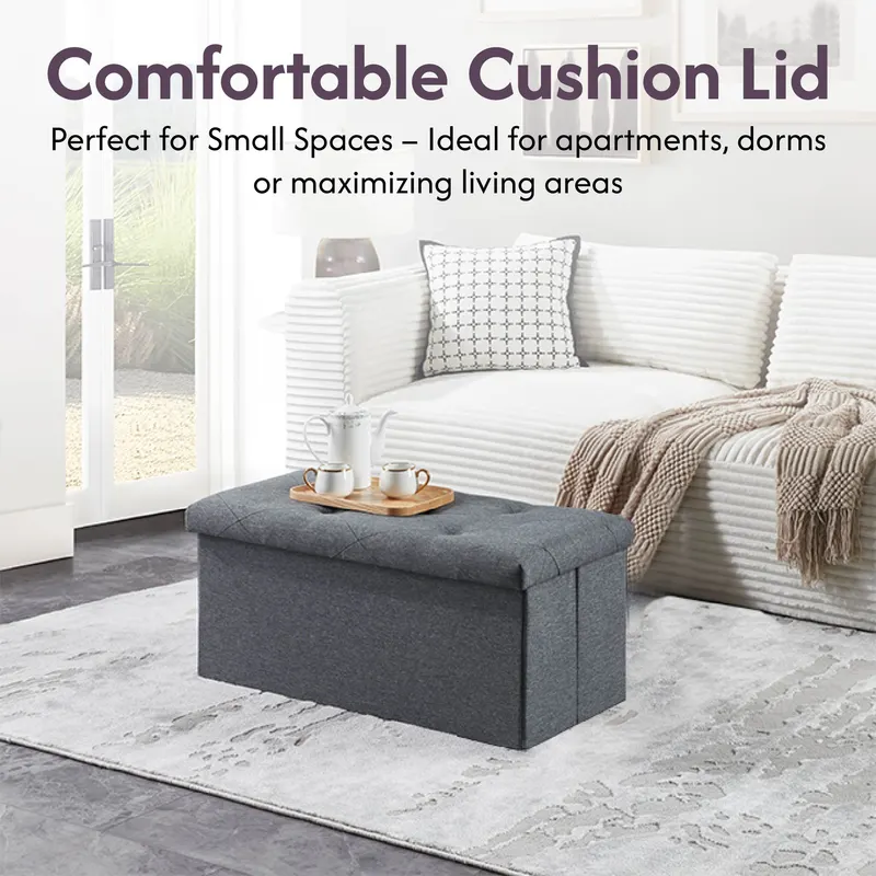 Folding Storage Ottoman Bench β Ottoman Foot Rest β photo 3