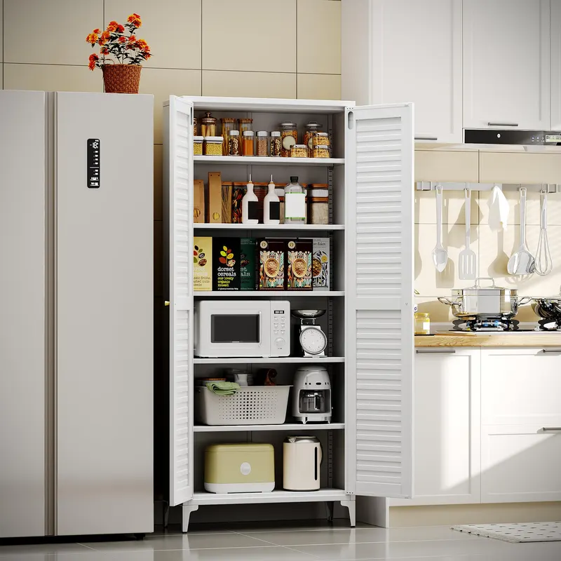 74inch H Metal Pantry Cabinet — Kitchen Pantry Storage Cabinets — photo 6