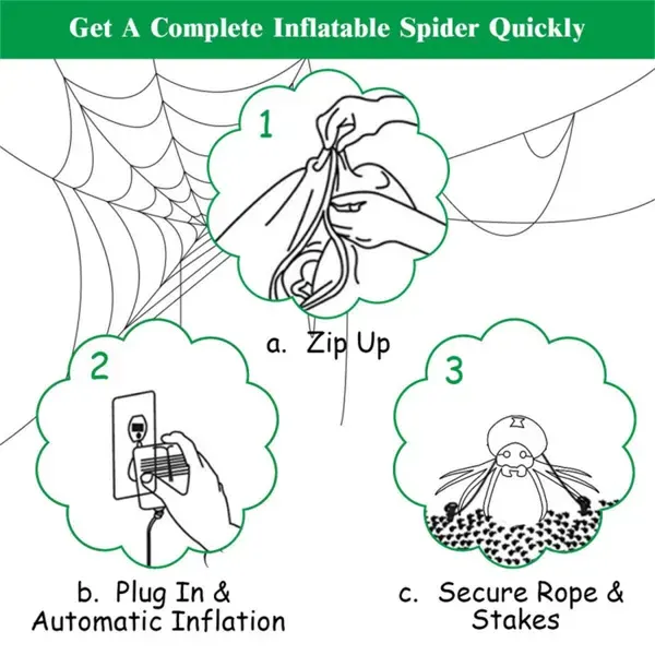 6 Feet Halloween Decorate Inflatable Spider — photo 7