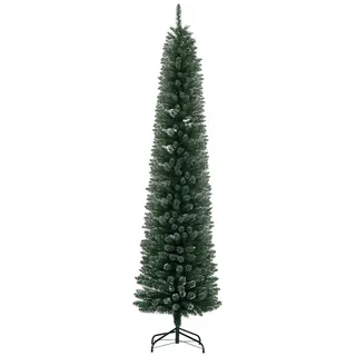 7.5FT Artificial Snow Dipped Christmas Tree Xmas Pencil Tree