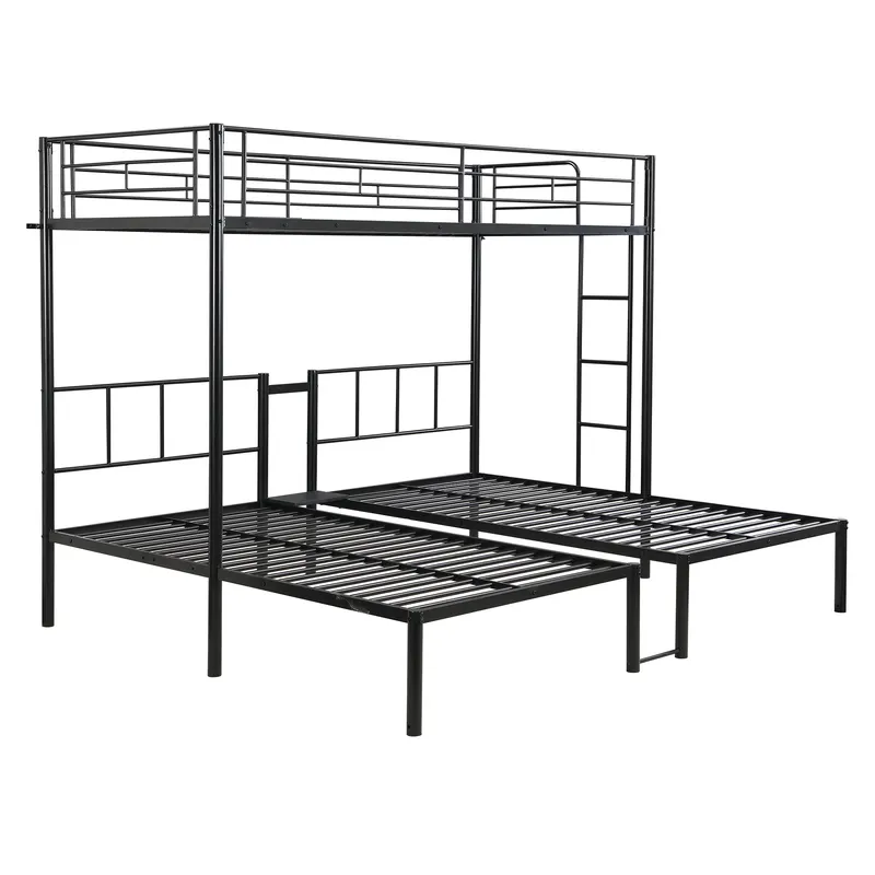 Twin Over Twin Over Twin Bunk Bed β photo 3