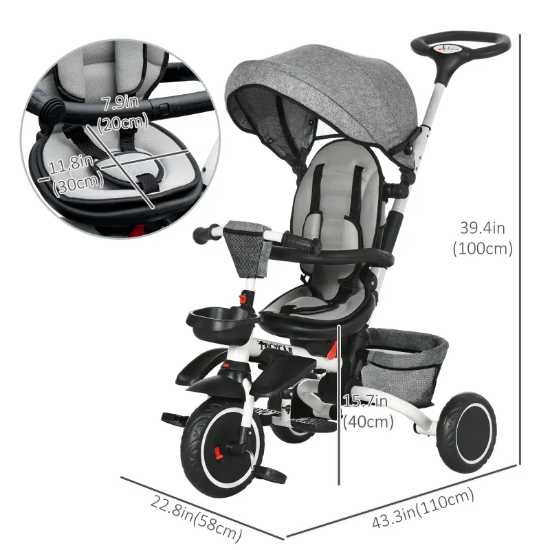 6-in-1 Toddler Tricycle for 12-50 Months — photo 4