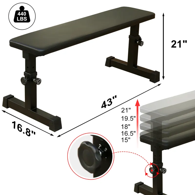 THE Flat Weight Bench for Strength Training W 5-Level Adjustable — photo 2