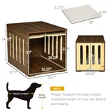 Furniture Style Dog Crate End Table with Removable Door Panel — photo 8