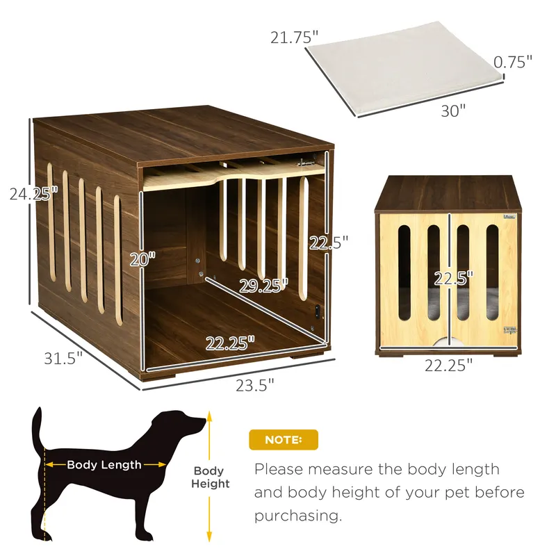 Furniture Style Dog Crate End Table with Removable Door Panel — photo 8