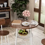 3-Piece Bar Table Set with 2 Bar Stools Modern Pub Table — photo 4