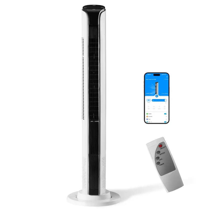 42 Inch Smart Tower Fan — 110V 65W All-copper Motor Bladeless