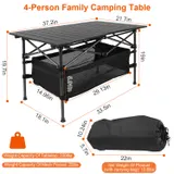 Folding Camping Table Portable Lightweight Aluminum Roll-up — photo 8