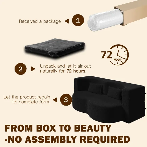 Modern Floor Sofa with 2 Pillows — photo 3