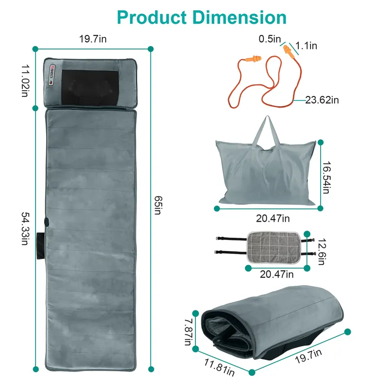 Advanced Type Full Body Electric Massage Mat with Heat Vibration — photo 3