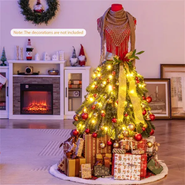 5 FT Pre-lit Mannequin Artificial Christmas Tree Dress Form — photo 4