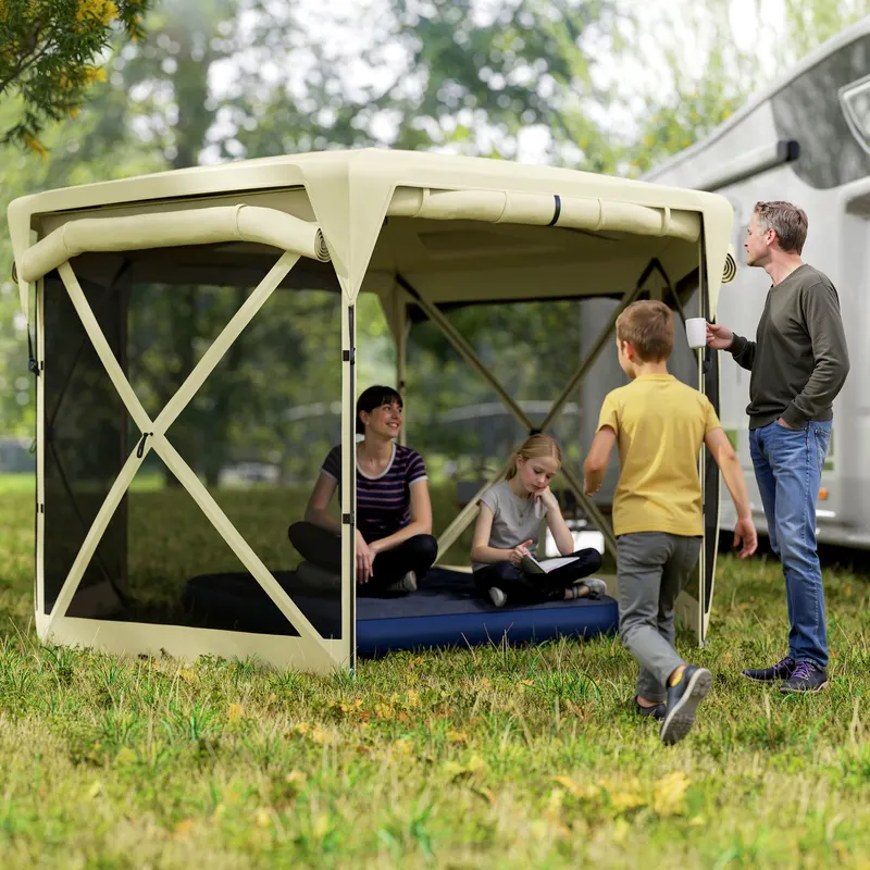 Pop Up Gazebo Screen Tent with Removable Roof Cover — photo 2