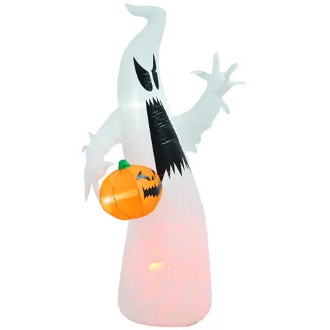 HOMCOM 5.9 Halloween Inflatable Outdoor Decoration Ghost