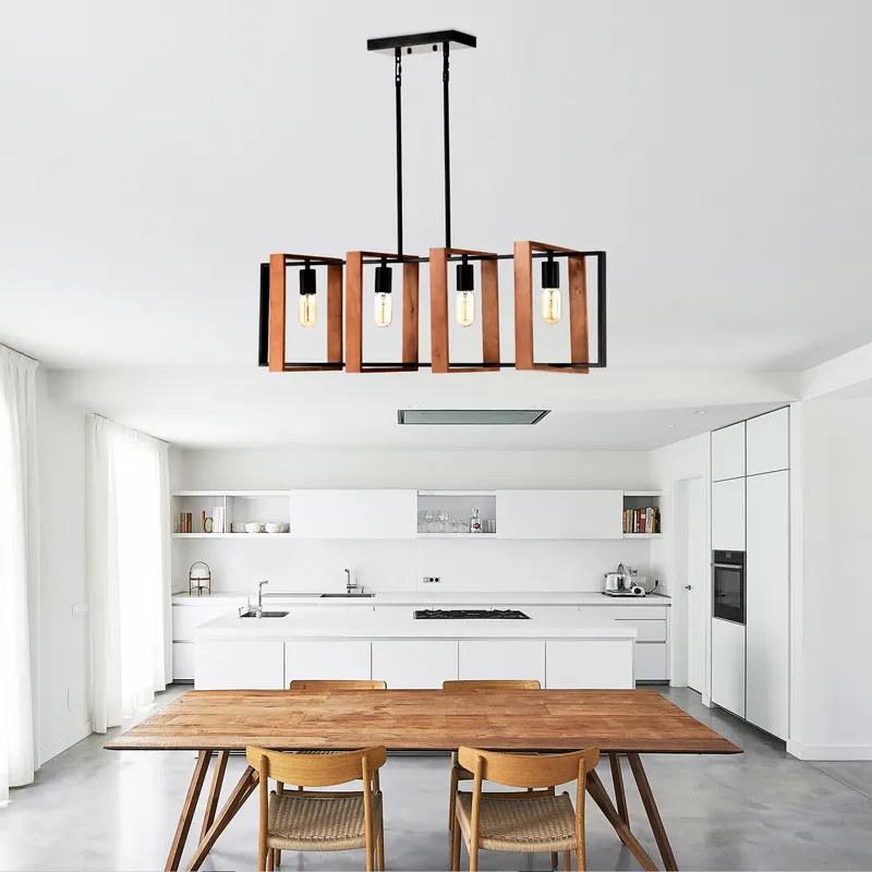 4-Light Kitchen Island Lights Pendant Light Farmhouse Dining β photo 7