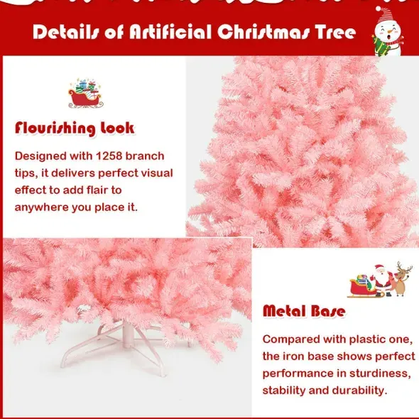 7.5 Feet Hinged Artificial Christmas Tree Full Fir Tree β photo 7