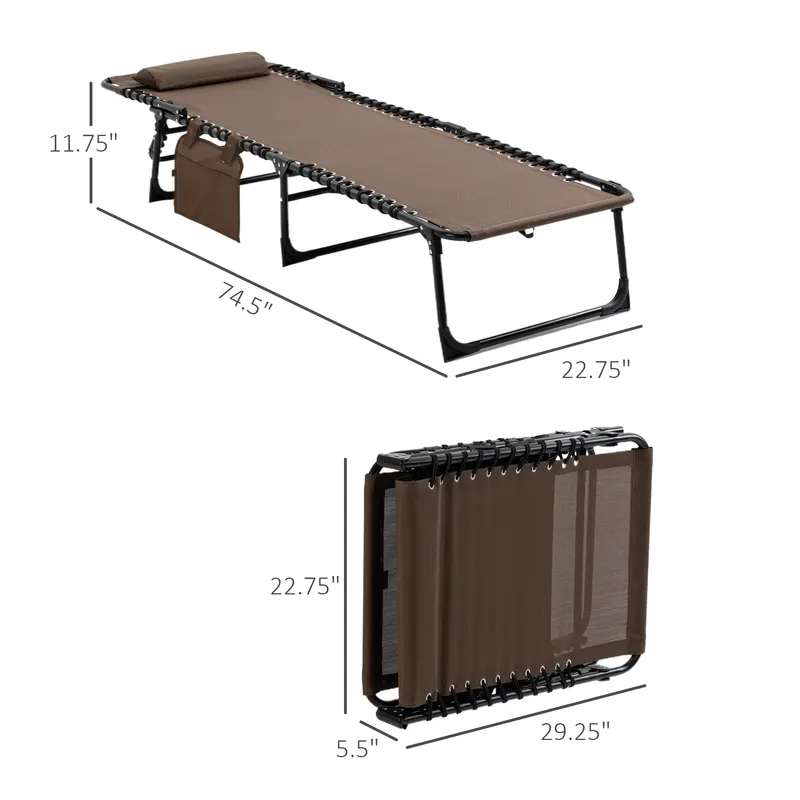 Chaise Lounge Chair Outdoor — 5-Position Adjustable Sun Tanning — photo 8