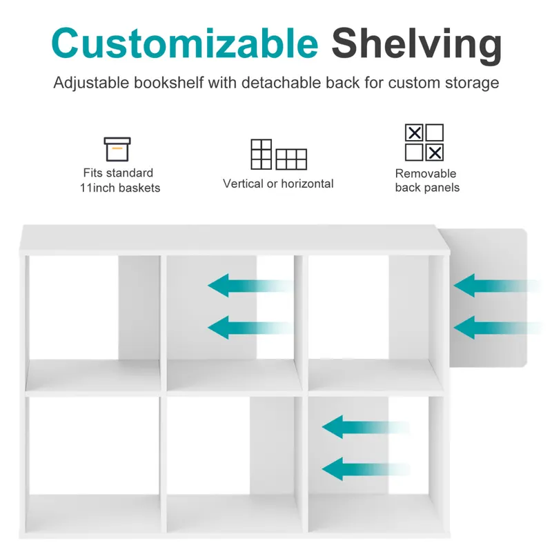 Cube Storage Organizer β Open Cube Bookshelf with Removable Back β photo 6