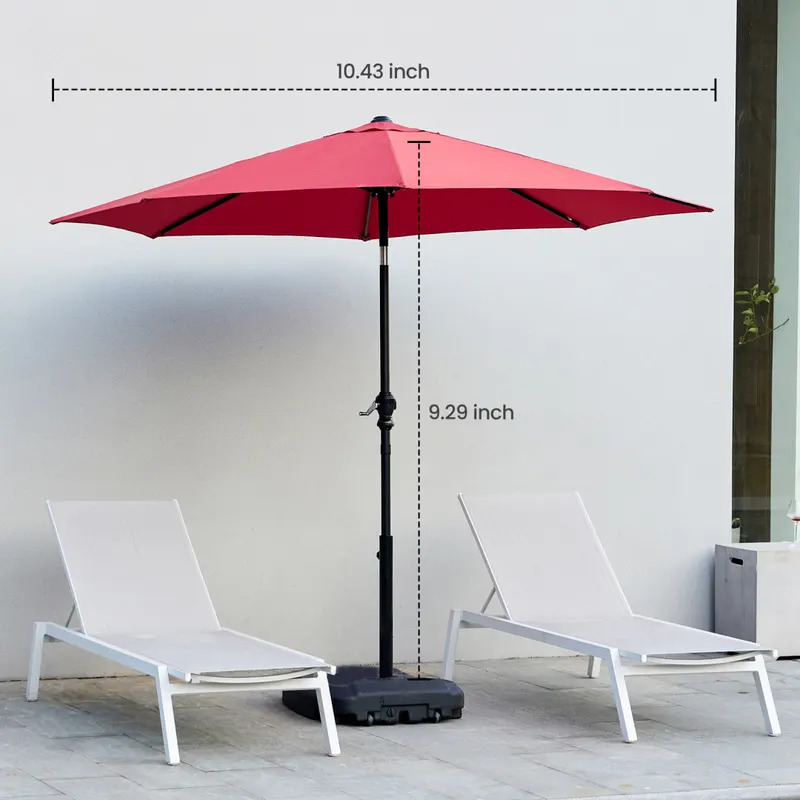 Outdoor Patio Umbrella with Push Button Tilt and Crank — photo 6