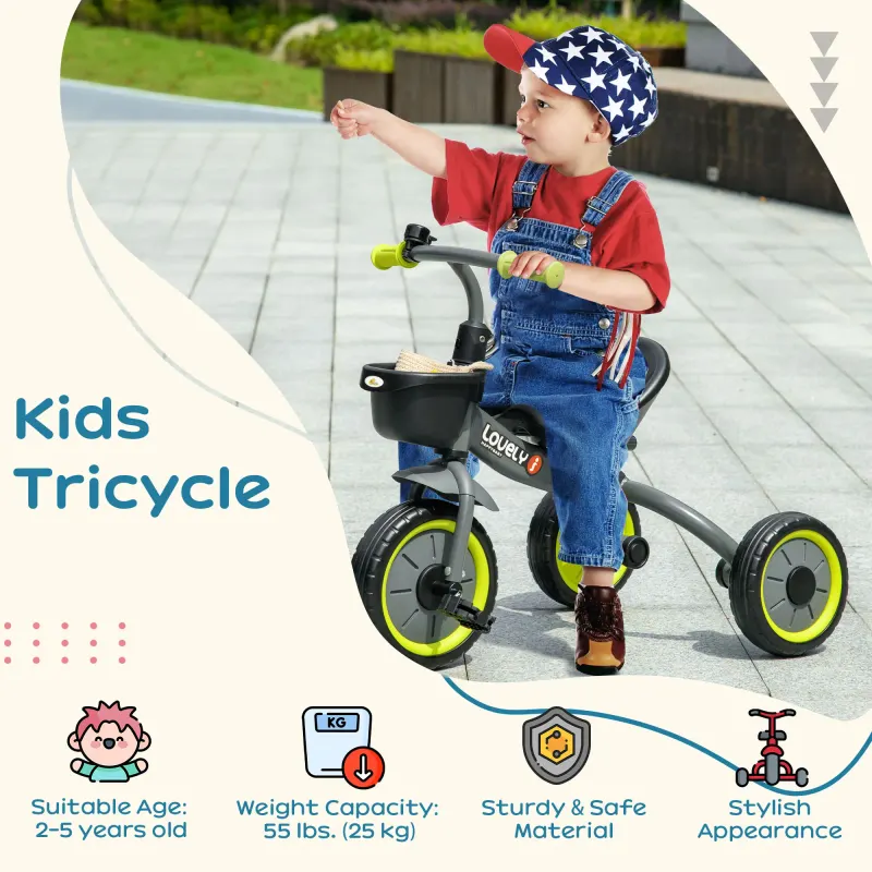 Tricycle for Toddler 2-5 Year Old Girls and Boys — photo 3