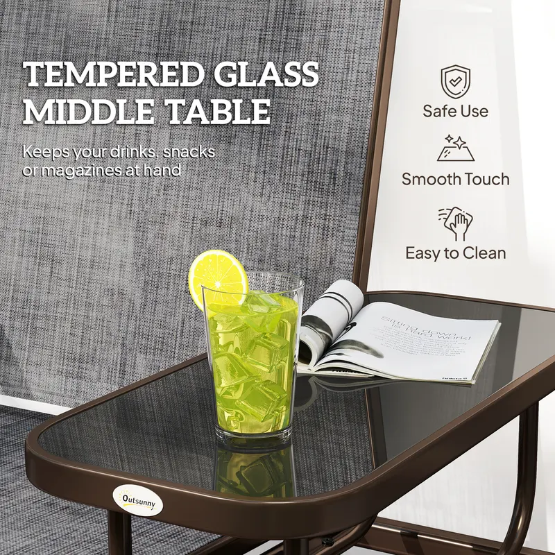 2-Seat Outdoor Glider Swing — Center Coffee Table — photo 3