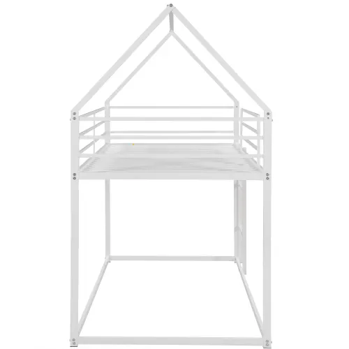 Twin Over Twin House Bunk Bed with Built-in Ladder β photo 3