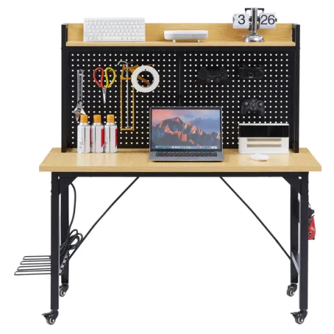 48''Adjustable Workbench with Pegboard