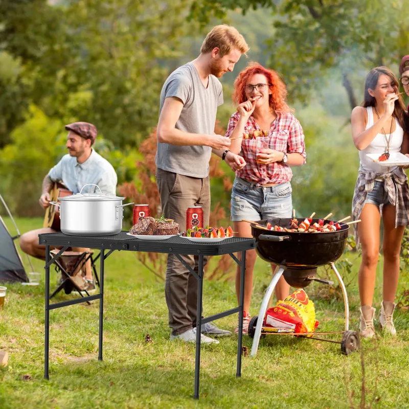 Foldable Camping Table Collapsible Picnic Aluminum Alloy Grill β photo 6