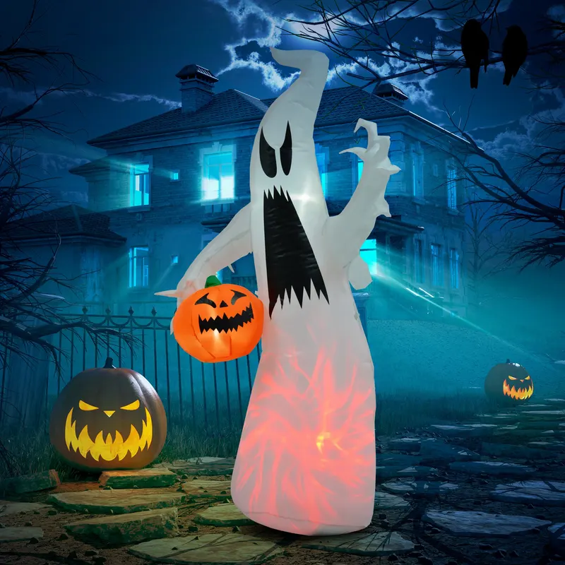 5.9 Halloween LED Yard Decor Ghost with Pumpkin — photo 2