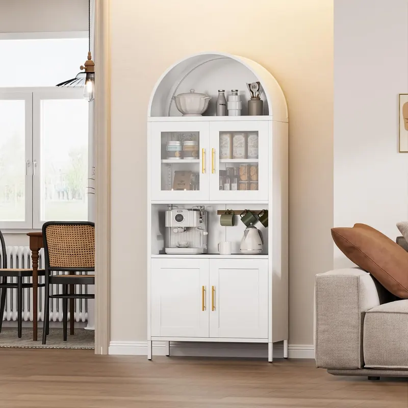 73 in Tall Metal Arched Cabinet β photo 3