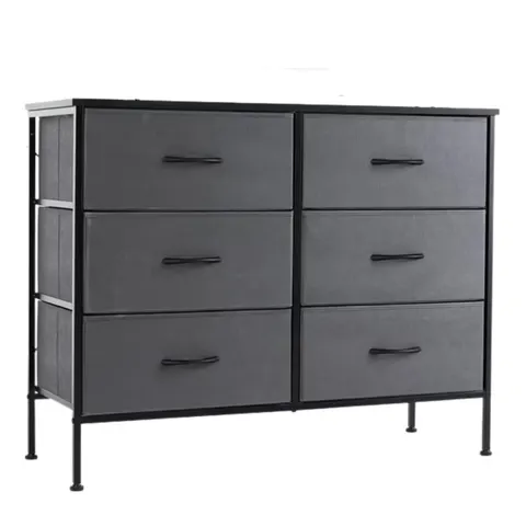 Fabric 6 Drawer Dresser — Bedroom Storage Cabinet