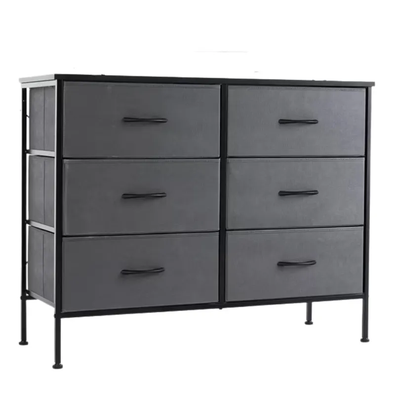 Fabric 6 Drawer Dresser — Bedroom Storage Cabinet
